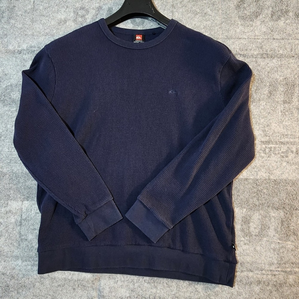 Quiksliver Pullover Men's XL Blue Crewneck Long Sleeve